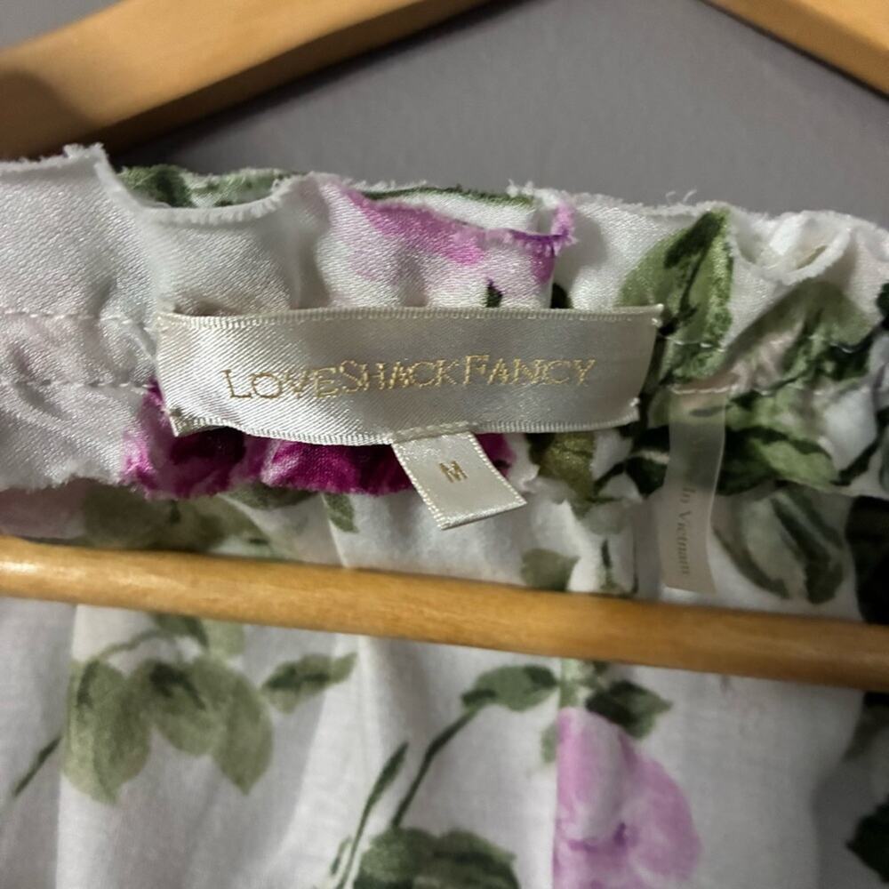 LoveShackFancy Venetian Island Dress Rose Print Ballet Blush Pink Feminine M 6/8 - Picture 5 of 9